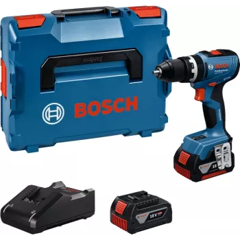 Bosch GSB 18V-65 Professional taladro atornillador de percusión a batería, 18 V, 2x 5.0 Ah, L-BOXX (06019N3303)