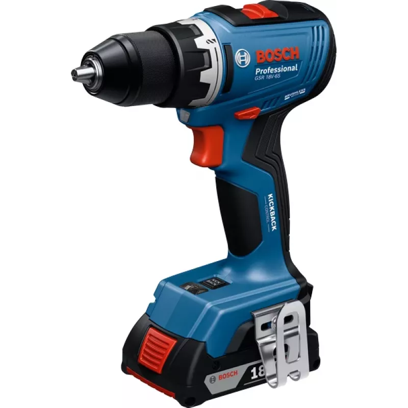 Bosch GSB 18V-65 Professional taladro atornillador de percusión a batería, 18 V, 2x 5.0 Ah, L-BOXX (06019N3303)