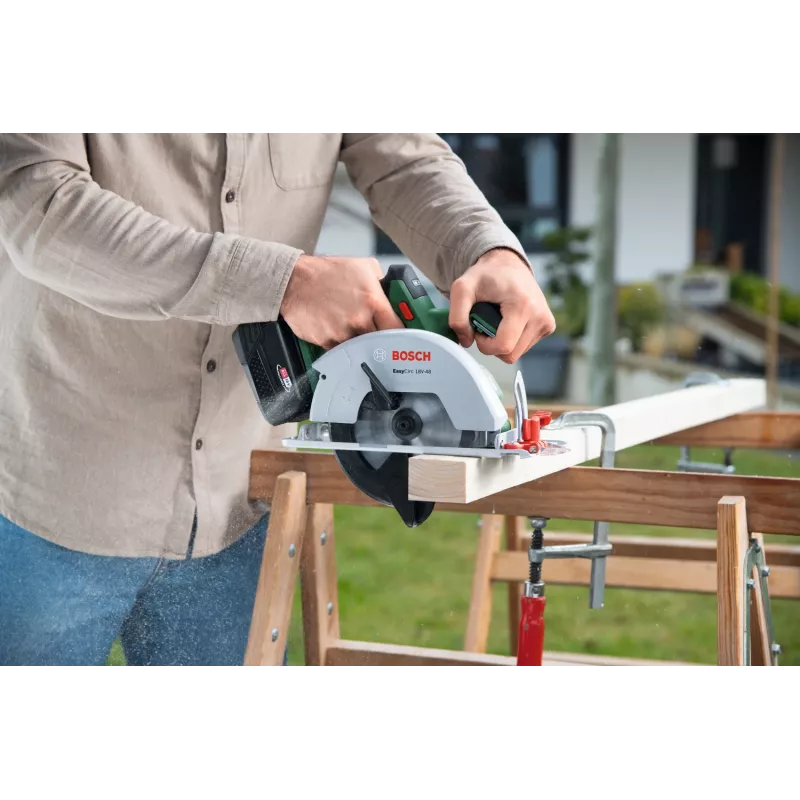 Bosch EasyCirc 18V-48 (herramienta sin batería, caja), madera, verde, 25 cm, 4200 rpm, 9 cm, 2 cm