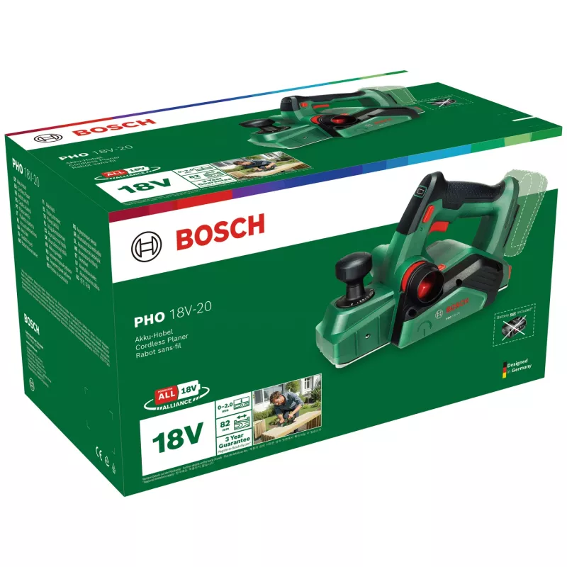 Bosch PHO 18V-20 (herramienta sin batería, caja), verde, 2 mm, batería, 18 V, 171 mm, 291 mm