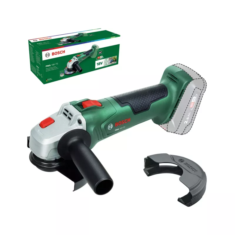 Bosch amoladora angular PWS 18V-70 (herramienta sin batería, 125 mm, caja), 10000 rpm, 12,5 cm, batería, 2 kg
