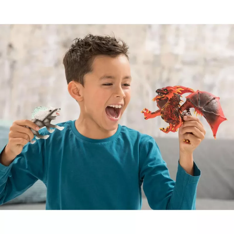 schleich ELDRADOR CREATURES Lobo de nieve, 7 años, mundo de hielo, monstruos y dragones, multicolor, plástico, 1 ud.