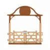schleich HORSE CLUB Paddock con puerta de entrada, valla de figuras de juego, 5 años, cuadra, caballos, beige, marrón