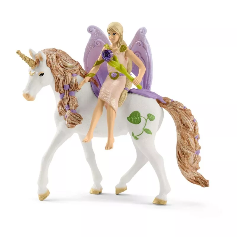 schleich BAYALA Casa de flores brillante con unicornios, lago y establo