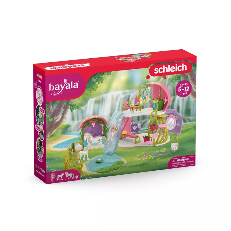 schleich BAYALA Casa de flores brillante con unicornios, lago y establo