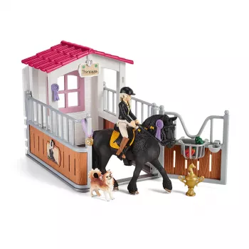 schleich HORSE CLUB Horse Box con Tori y Princess, cuadra, caballos, 5 años, multicolor, plástico