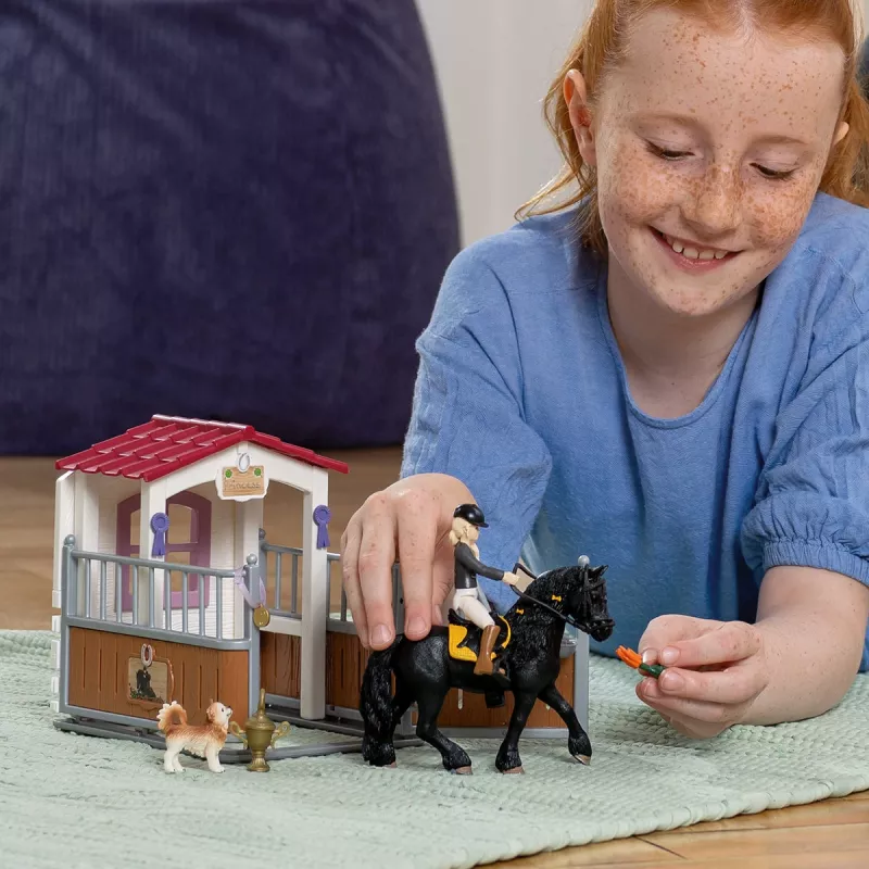 schleich HORSE CLUB Horse Box con Tori y Princess, cuadra, caballos, 5 años, multicolor, plástico