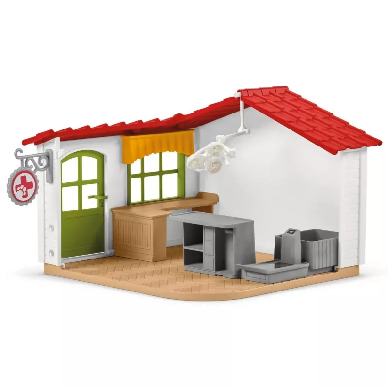 schleich Clínica veterinaria con animales, granja, animales de granja / juguete de granja, 3 años, multicolor