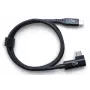 Ochno cable USB-C a USB-C acodado, 0,7 m, negro