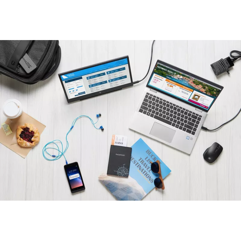 HP 65W USB-C fuente de alimentación de viaje fina, portátil, universal, 90 V, 47 - 63 Hz, 65 W, 20 V
