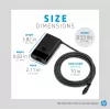 HP 65W USB-C fuente de alimentación de viaje fina, portátil, universal, 90 V, 47 - 63 Hz, 65 W, 20 V