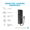 HP 65W USB-C fuente de alimentación de viaje fina, portátil, universal, 90 V, 47 - 63 Hz, 65 W, 20 V