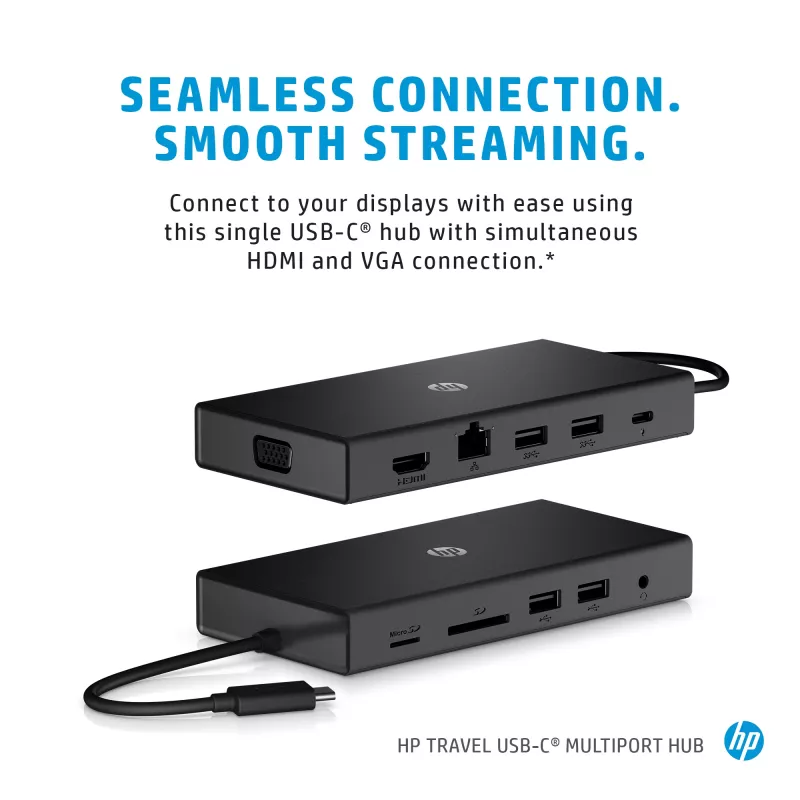 HP 65W USB-C fuente de alimentación de viaje fina, portátil, universal, 90 V, 47 - 63 Hz, 65 W, 20 V