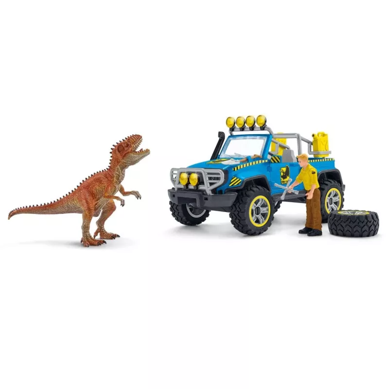 schleich Dinosaurs todoterreno con puesto de dinosaurios