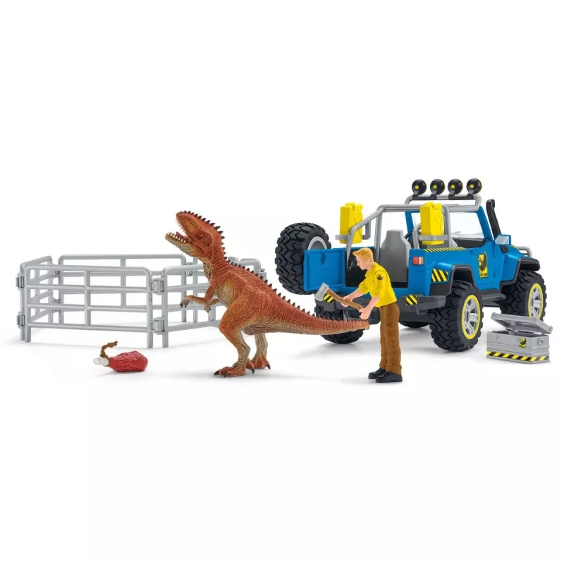 schleich Dinosaurs todoterreno con puesto de dinosaurios