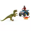 Set de juego Schleich Dinosaurs quad huida del velocirraptor