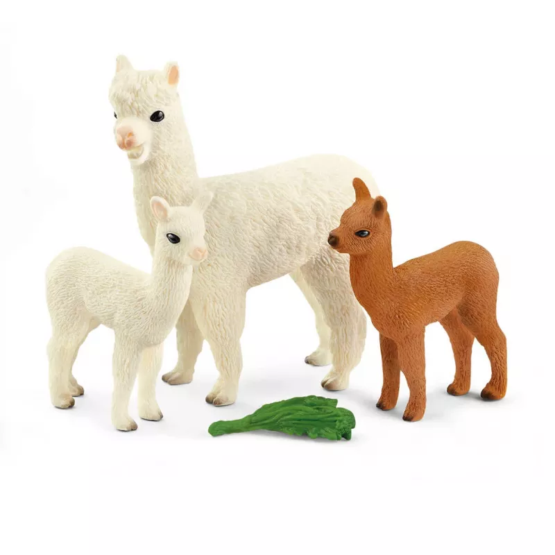 schleich WILD LIFE set de alpaca, 3 año(s), Wild Life, Marrón, Verde, Blanco, 3 uds.