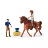 schleich HORSE CLUB aventuras a caballo con coche y remolque, acción/aventura, camping, caballos, 5 año(s), multicolor, plástico
