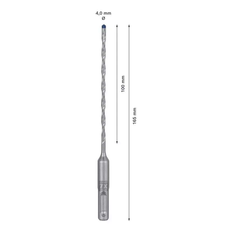 Broca Bosch SDS plus-7X 4mm 165mm 1 unidad