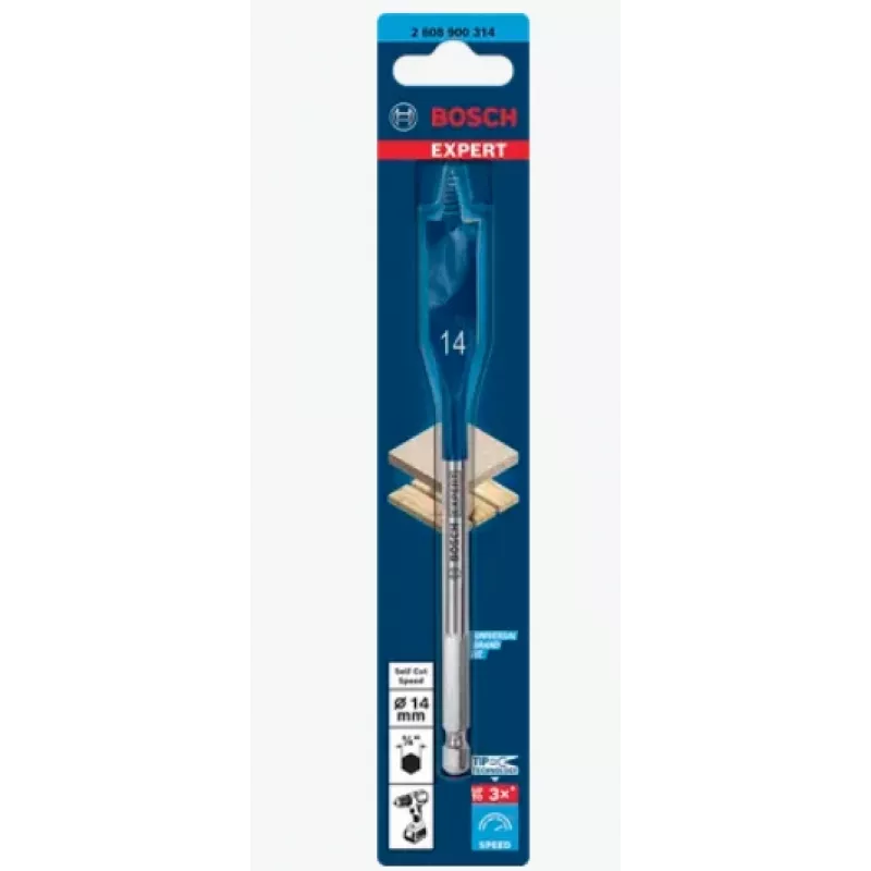 Broca plana Bosch SELFCUT 17 x 152 mm (2608900316) para taladrar madera