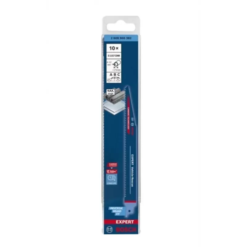 Bosch 2 608 900 382 hoja de sierra de calar/sable/recíproca hoja de sierra sable Carbide 10 uds.