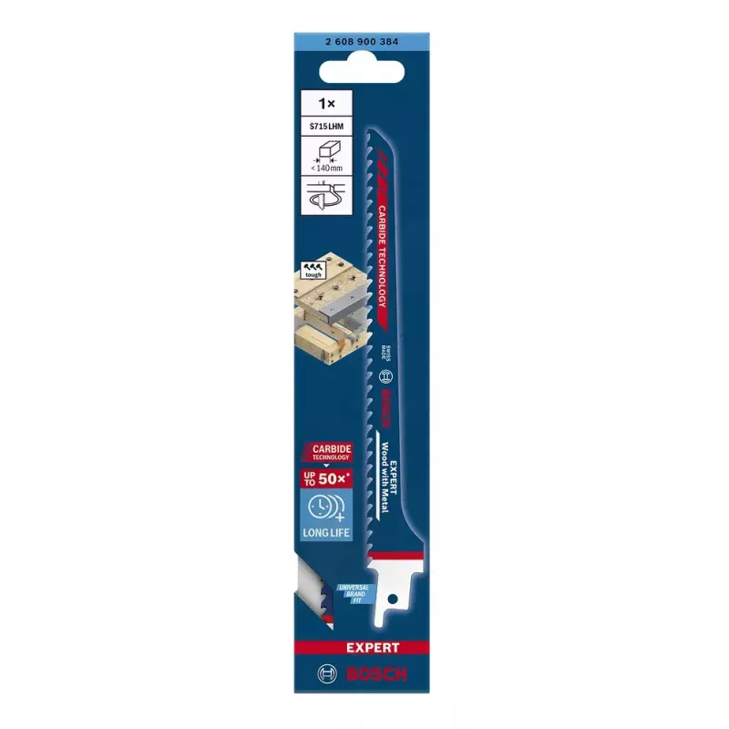 Bosch 2 608 900 384 hoja de sierra de calar/rodillo/sable hoja de sierra sable acero al carbono (HCS) 1 unidad