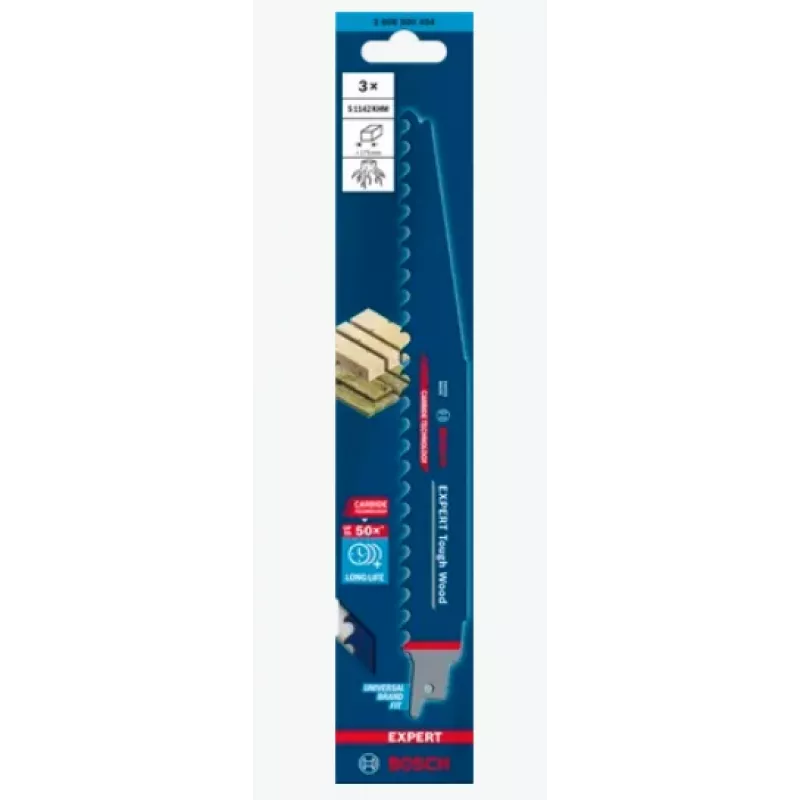 Bosch Expert 2 608 900 404 hoja de sierra de calar/rodillo/sable Carbide 3 uds.