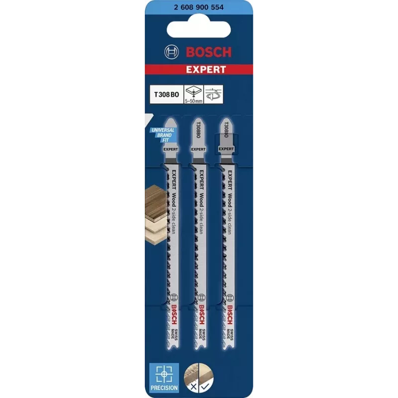 Bosch Expert 2608900554 hoja de sierra de calar acero al carbono (HCS) 3 uds.
