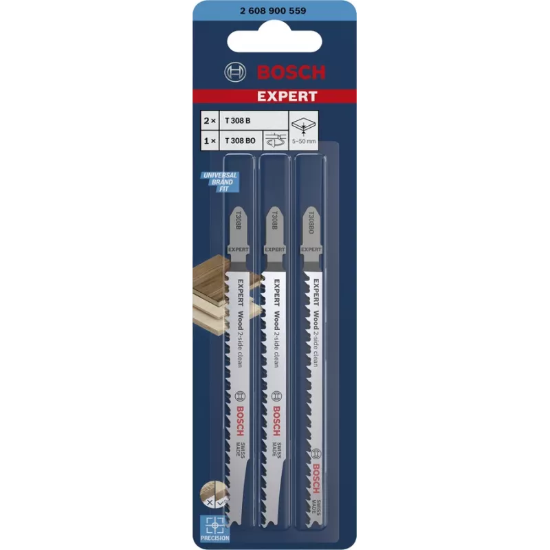 Bosch 2 608 900 559 hoja de sierra de calar/sable/múltiple – hoja de sierra de calar 3 unidades