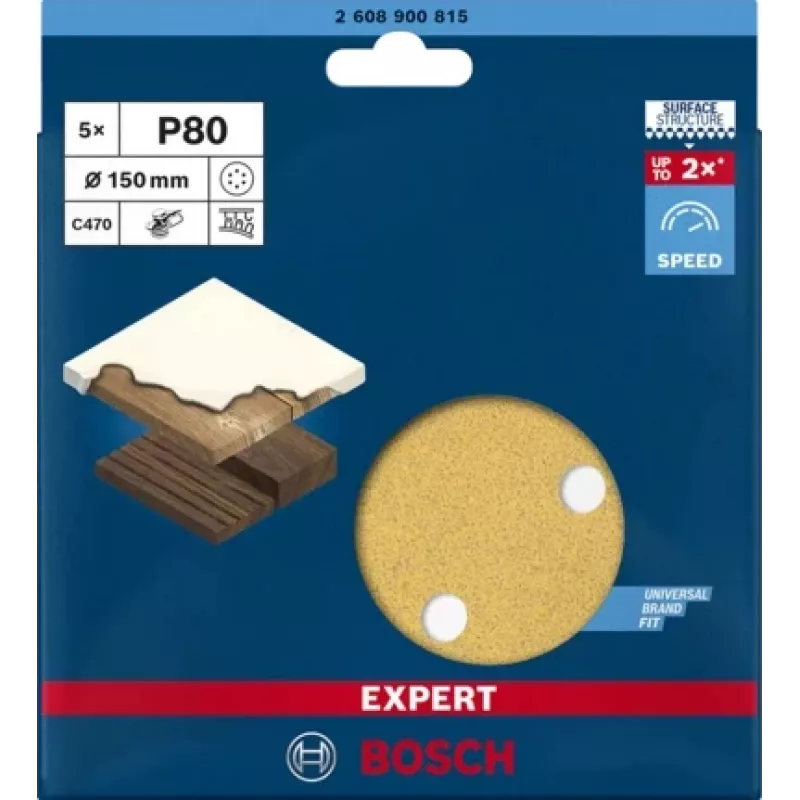Bosch 2 608 900 815 herramienta rotativa accesorio de lijado madera hoja de lijar