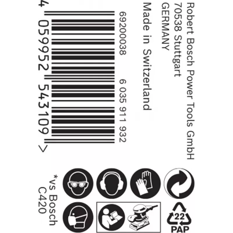 Bosch 2 608 900 907 accesorio de lijado manual rollo de lijar 1 ud.