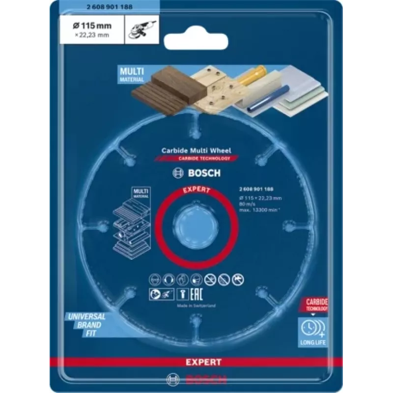 Bosch 2 608 901 188 herramienta rotativa accesorio de lijado disco de corte para plástico, madera
