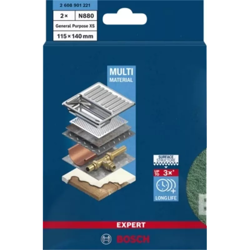 Bosch 2 608 901 221 accesorio de lijado manual almohadilla de lijar grano muy fino 2 uds.