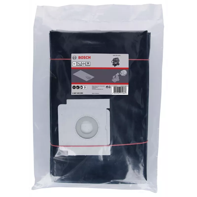 Set de bolsas filtrantes Bosch GAS 35 H AFC 2607432050 — 5 uds., bolsas de polvo desechables para aspiradores compatibles
