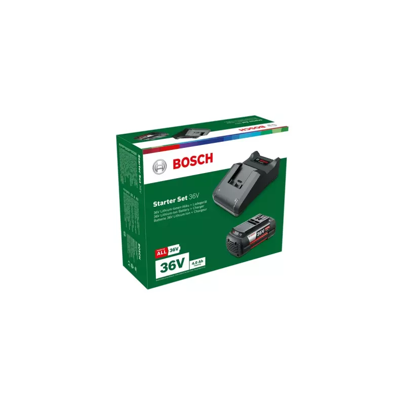 Set de batería y cargador Bosch GBA 36V 4.0Ah + AL 36V-20, Li-Ion, 36 V 4.0 Ah