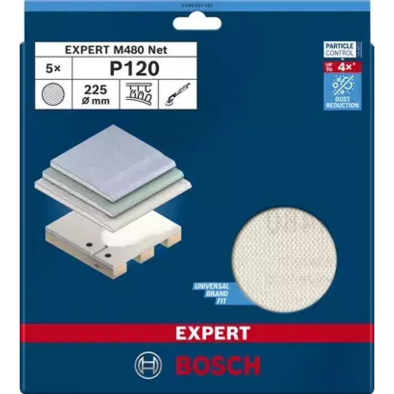 Malla de lijado Bosch Expert M480 5 uds. 2608901637