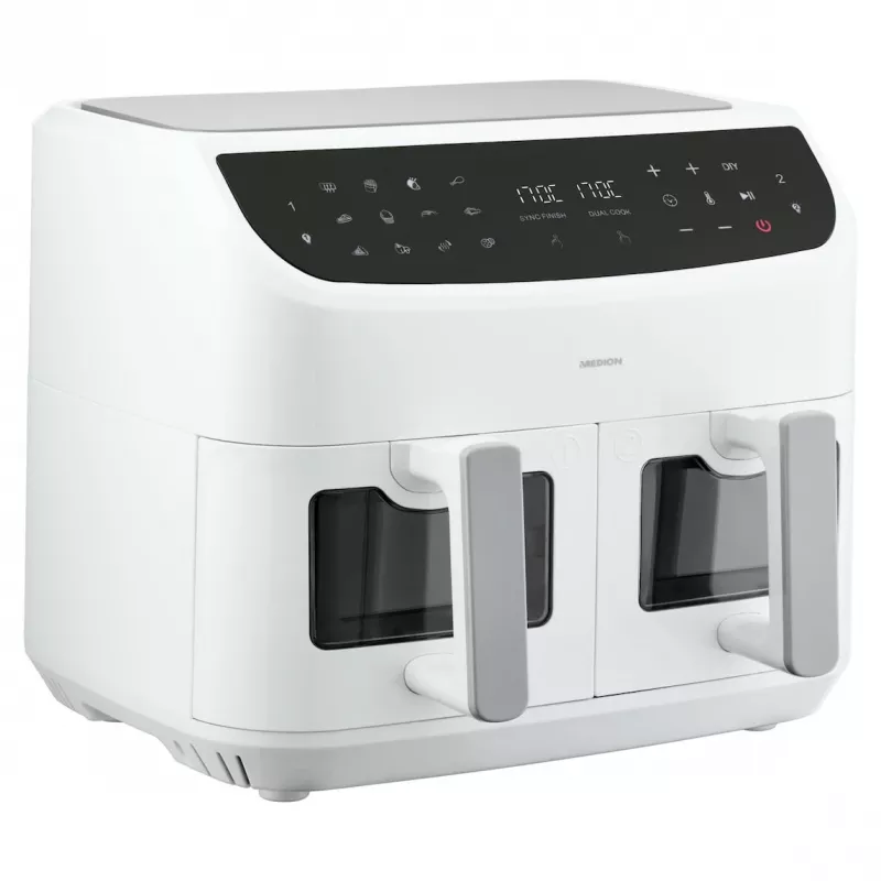 MEDION LIFE P20 Double 8.7 L 2600 W freidora de aire blanca