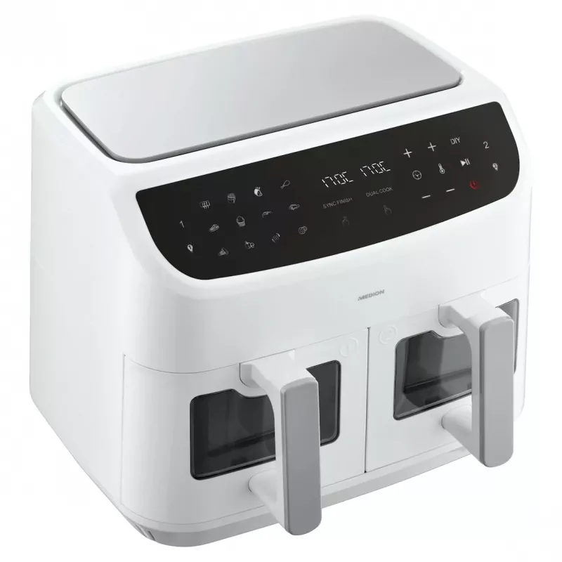 MEDION LIFE P20 Double 8.7 L 2600 W freidora de aire blanca