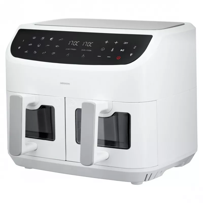 MEDION LIFE P20 Double 8.7 L 2600 W freidora de aire blanca