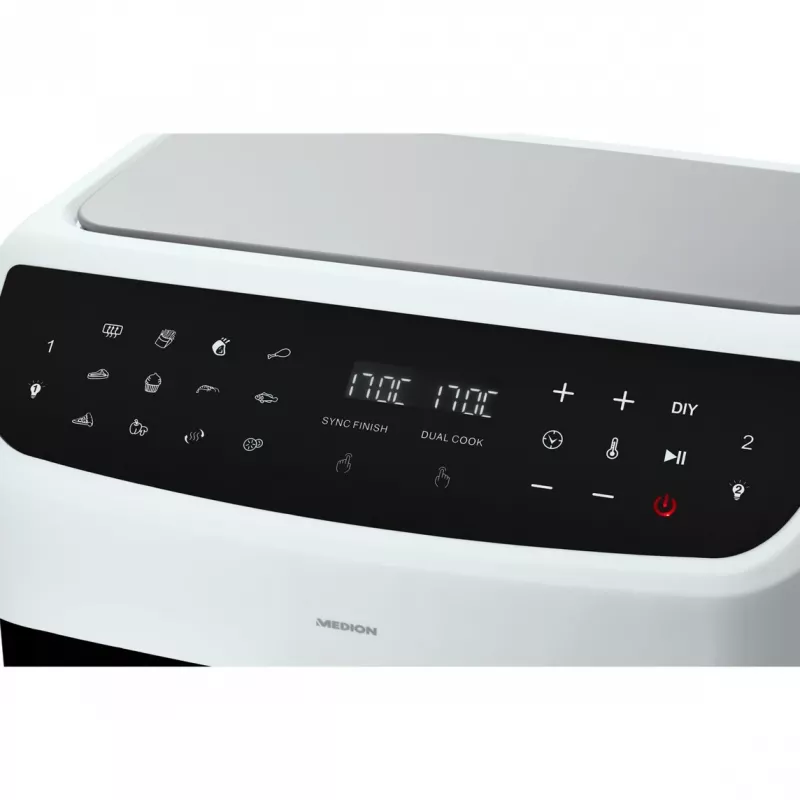 MEDION LIFE P20 Double 8.7 L 2600 W freidora de aire blanca