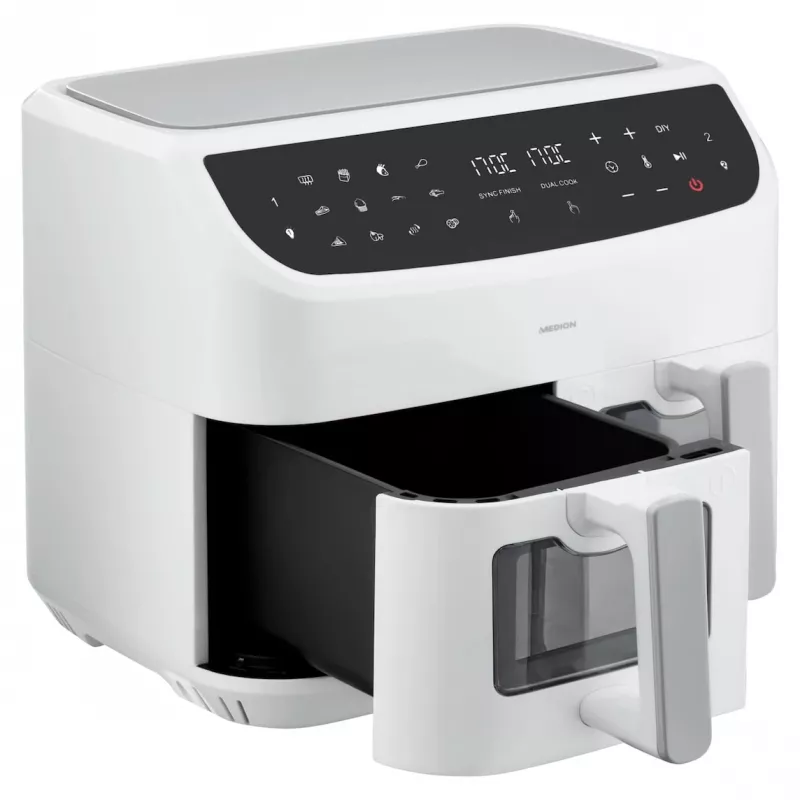MEDION LIFE P20 Double 8.7 L 2600 W freidora de aire blanca