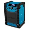 Radio digital portátil MEDION LIFE E65895 (MD 43895) — sintonizador PLL, 10 W RMS, LCD, Bluetooth 10 m, IP54, antena externa, negro/azul