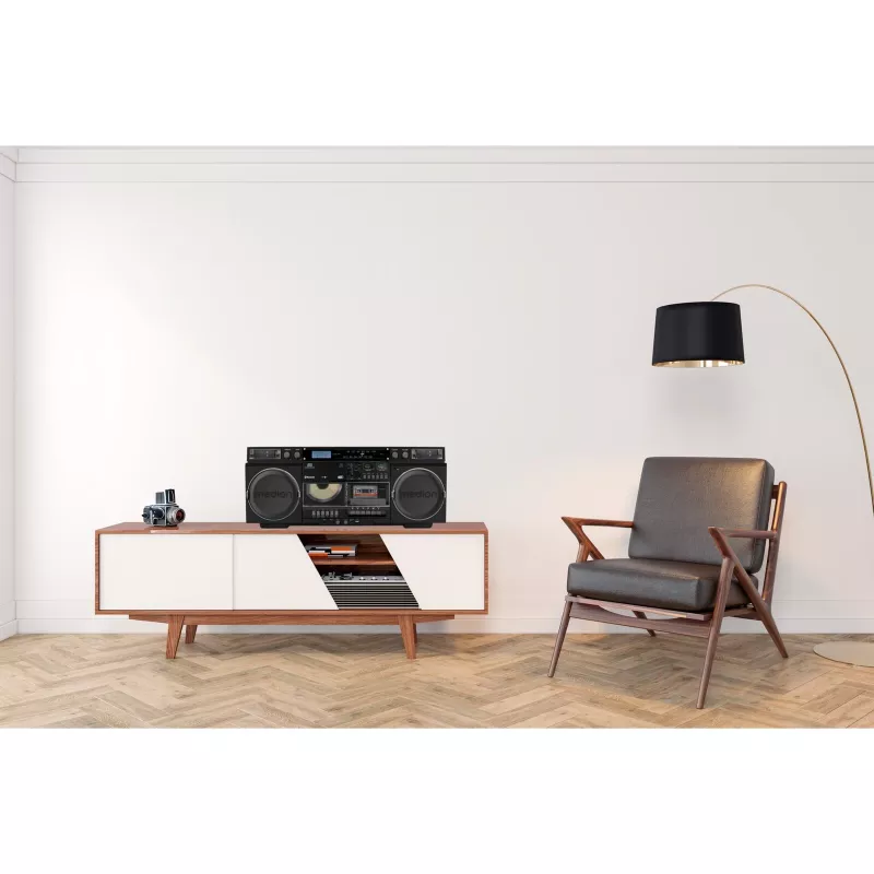 Sistema de música MEDION LIFE P66538 — 20 W, altavoz de 2 vías, DAB+/FM/PLL, Bluetooth, pantalla LCD, negro