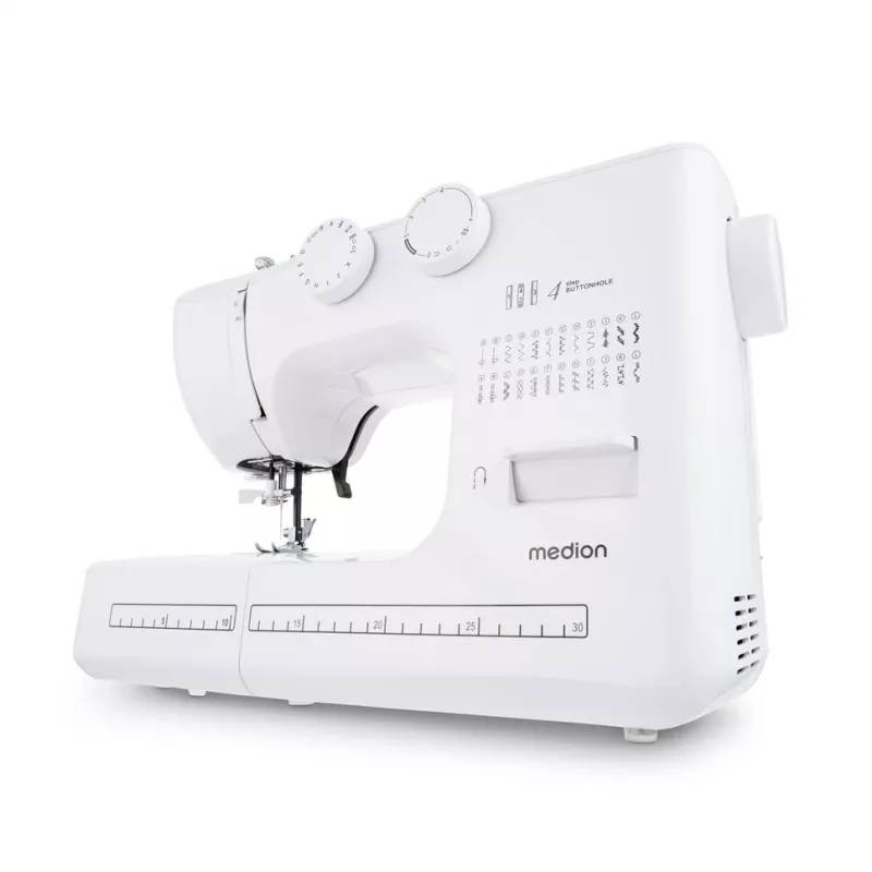 Máquina de coser MEDION LIFE SM60 eléctrica 60W 3 bobinas blanca