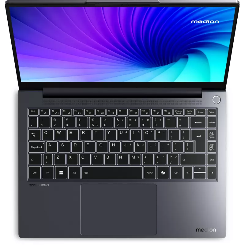 MEDION SPRCHRGD 14 S1 Elite MD62637 Snapdragon X1E-78-100 portátil 35,6 cm (14 inch) WQXGA+ 16 GB LPDDR5-SDRAM 512 GB SSD Wi-Fi 6E (802.11ax) Windows 11 Home inglés US gris