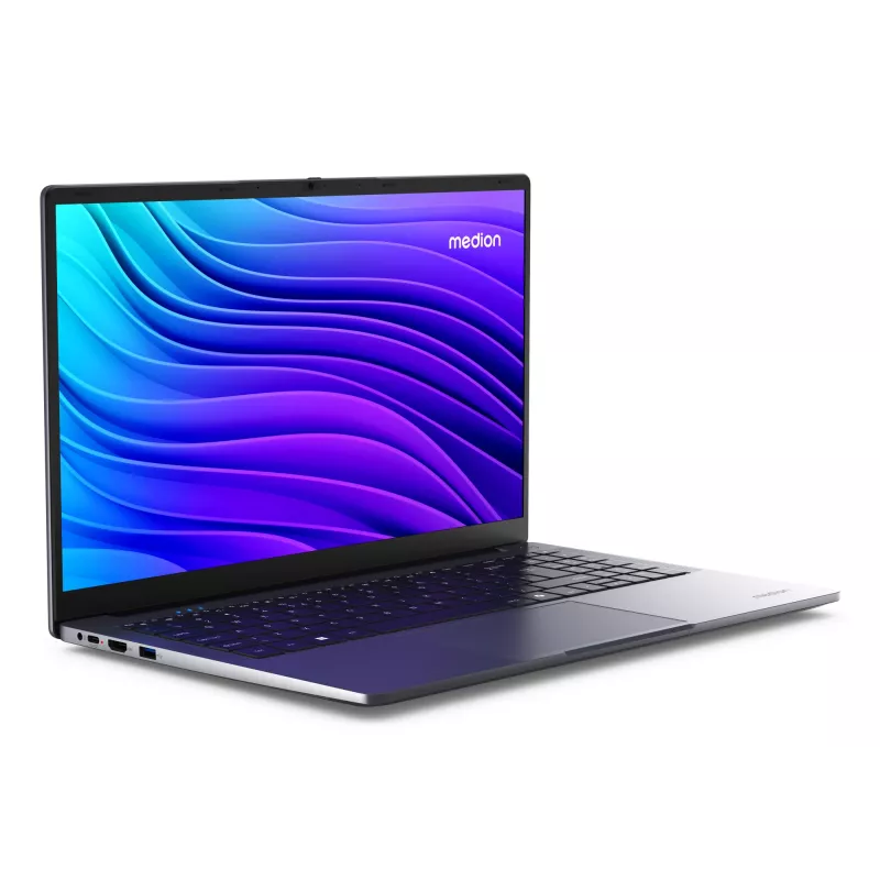 MEDION AKOYA E15223 Intel® N N100 portátil 39,6 cm (15,6 inch) Full HD 4 GB LPDDR5-SDRAM 128 GB Flash Wi-Fi 5 (802.11ac) Windows 11 Home en modo S inglés US gris