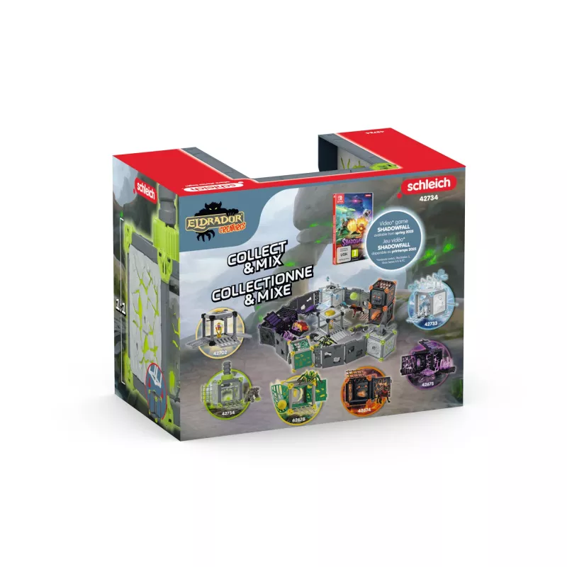 schleich ELDRADOR CREATURES BattleCave Steinbrecher, Acción/Aventura, Monstruos y dragones, Mundo de piedra, 7 año(s), Verde, Gris