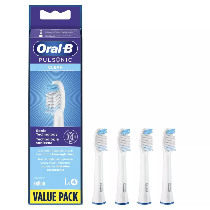 Oral-B Pulsonic Clean 4 uds. Blanco