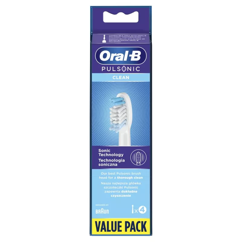 Oral-B Pulsonic Clean 4 uds. Blanco