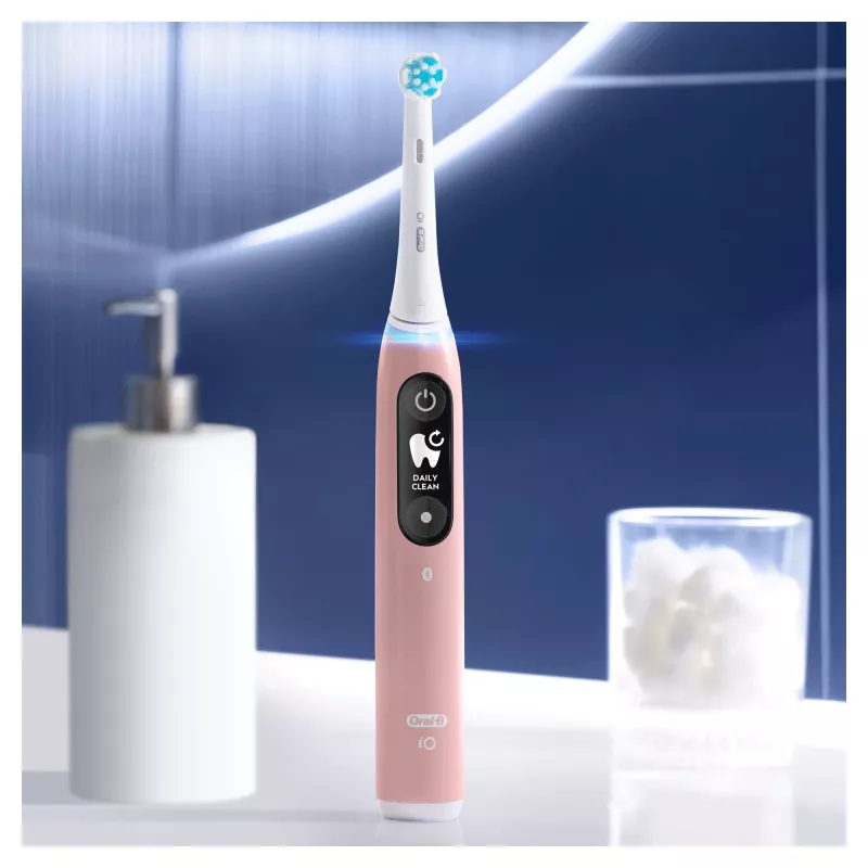 Oral-B iO 6S Cepillo de dientes vibratorio para adultos Rosa, Blanco